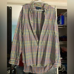 Ralph Lauren Multicolor Pastel Plaid Button-Down Shirt
